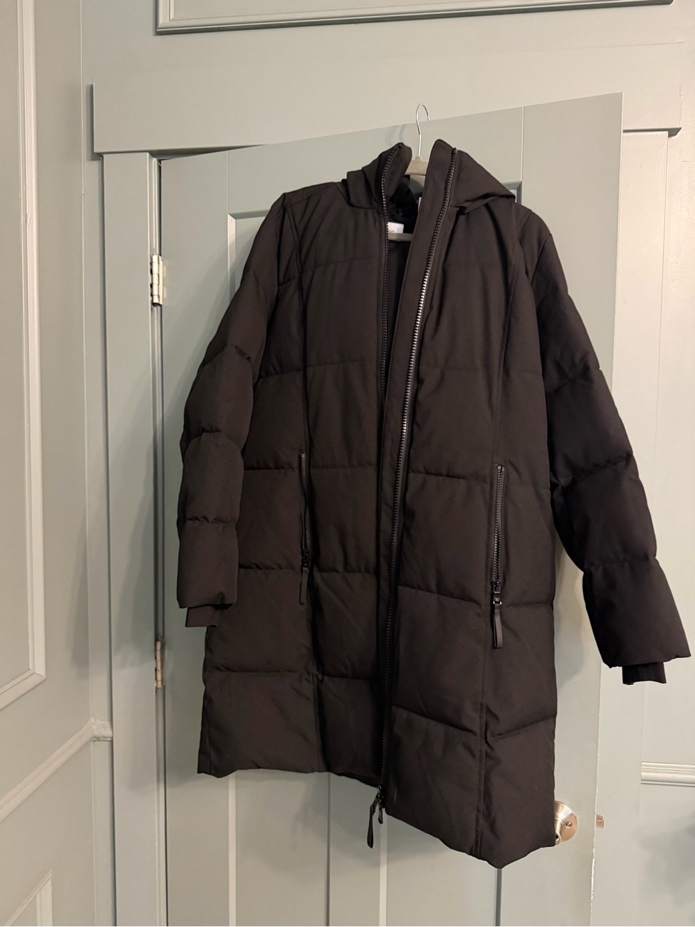 NWOT Calvin Klein Oxford long black puffer coat